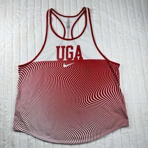 UGA Georgia Bulldogs Nike Tank Top Women’s White And Red Logo Size XL Sports